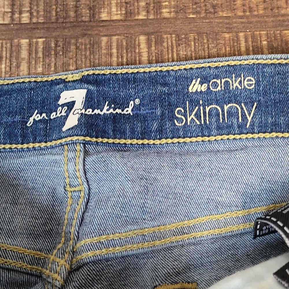 7 FAM The Ankle Split Hem Skinny Jeans - Picture 7 of 15